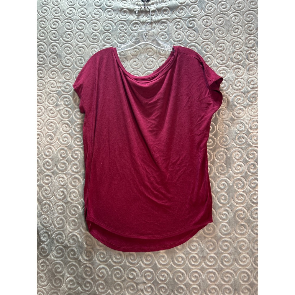 Express London Tee Ultra Soft Jersey Burgundy Short Sleeve‎ Top S P